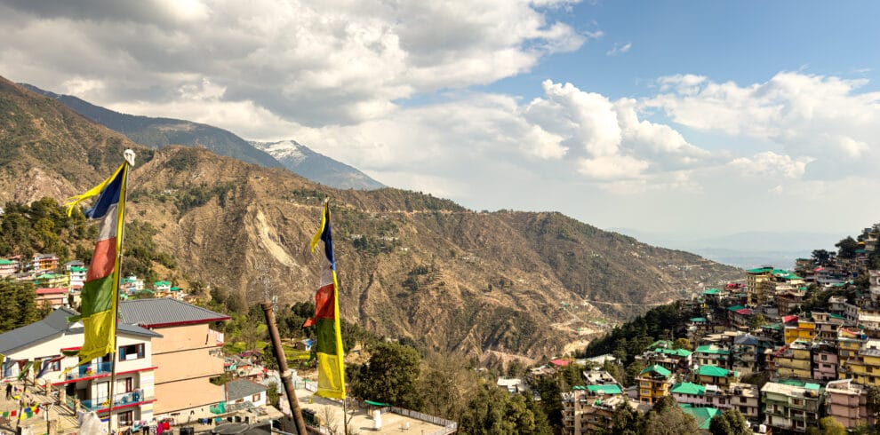 View of Mcleodganj, Dharamsala in Himachal Pradesh